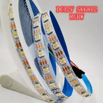 Индивидуальная Адресуемая Светодиодная лента SMD5050, 12 В постоянного тока, SK6812, RGBW, RGBWW, 4 в 1, 30, 60 светодиодов/м, светодиодная Пиксельная лента, аналогична WS2812B, 5 м