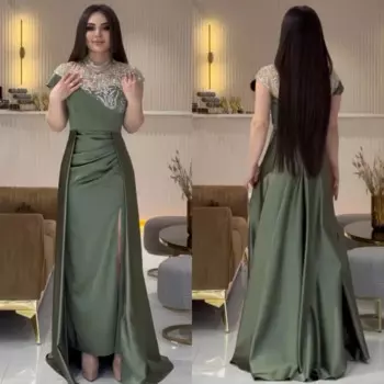 Индивидуальное платье из джерси со складками Quinceanera с высоким воротником на заказ, платье миди, классический изысканный современный стиль Pastro