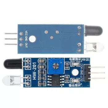 Инфракрасный модуль датчика обхода препятствий для arduino Smart Car Robot 3-контактный светоотражающий фотоэлектрический D54
