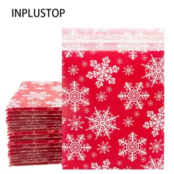 INPLUSTOP полиэтиленовые рождественские пенопластовые курьерские пакеты 20 шт. противоударные пакеты для почтовых отправлений упаковка для одежды пузырьковый пакет