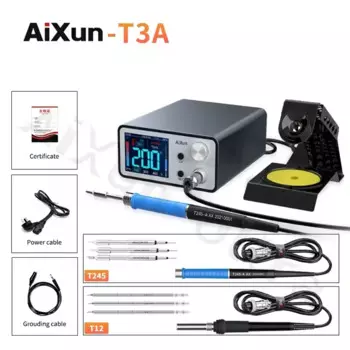 Интеллектуальная паяльная станция AIXUN T3A с электрическим паяльником T12 T245, сварочное жало с ручкой для печатной платы, инструмент для ремонта мохтербордов