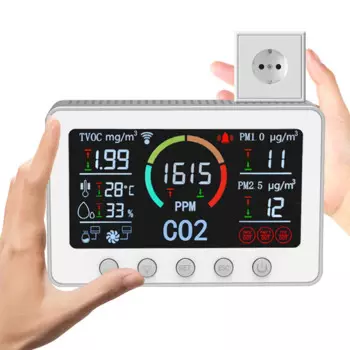 Интеллектуальный контроллер IAQ и IoT PM2.5 TVOC CO2 счетчик частиц пыли мультидетектор газа Выход RS485 и реле Modbus