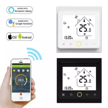 Интеллектуальный контроллер температуры Wi-Fi BHT-002GBW, ЖК-контроллер регулирования температуры с электрическим нагревом