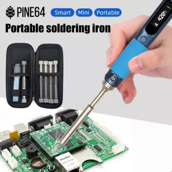 Интеллектуальный портативный Электрический мини-паяльник Pine64 с постоянной температурой и сумкой для хранения B2 BC2 KU C1 I C4 D24 KTip