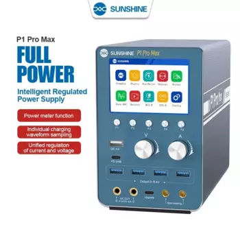 Интеллектуальный Регулируемый источник питания SUNSHINE P1 Pro MAX с отображением формы волн и обнаружением короткого замыкания при точечной сварке аккумулятора