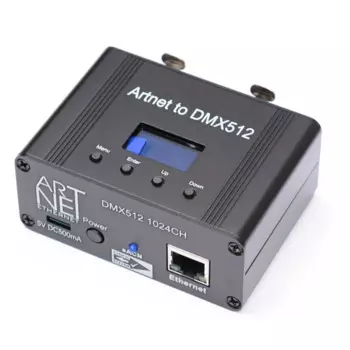 Интерфейс контроллера освещения Artnet DMX512 Ethernet 2 Universe 1024 Disco, версия RDM/Ascn
