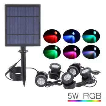IP68 Солнечная RGB лампа для подводной съемки с возможностью замены прожектора, бассейна, фонтана, пруда, лампы для аквариума, прожекторы для двора