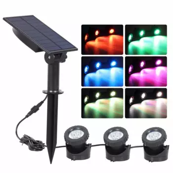 IP68 Водонепроницаемая цветная подводная лампа RGB, ландшафтные прожекторы, украшение из фонтана-водопада, светильник для пруда