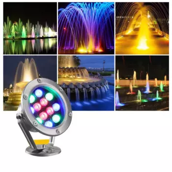 IP68 Водонепроницаемая светодиодная подводная фотовспышка RGB для уличного пруда, фотовспышка, детский бассейн 6/9/12/18/24 Вт