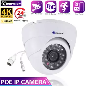 IP-камера 4K POE 8 Мп наружная водонепроницаемая внешняя охранная система видеонаблюдения Взрывозащищенная купольная сетевая IP-камера видеонаблюдения