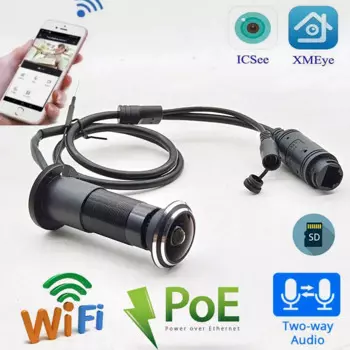 IP-камера для дома с отверстием для двери и глаз, 1080P, 1,78 мм, объектив «рыбий глаз», датчик движения, беспроводная видеокамера с TF-картой/аудио