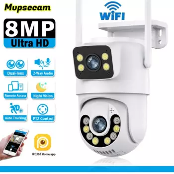 IP-камера наружная беспроводная водонепроницаемая с поддержкой Wi-Fi, 4K, 8 МП