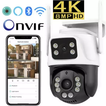 Ip-камера наружная беспроводная водонепроницаемая с поддержкой Wi-Fi, 4K, 8 МП