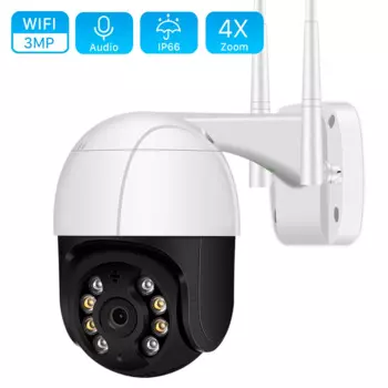 IP-камера наружная, PTZ, Wi-Fi, цифровой зум 4х, 3 Мп, водонепроницаемая