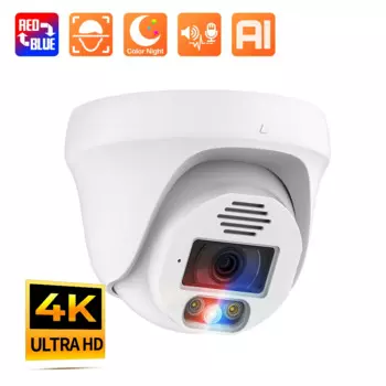 IP-камера Techage 5 Мп/8 Мп, купольная PoE IP-камера, двухстороннее аудио, ночное видение, обнаружение движения, для PoE NVR Kit, система видеонаблюдения, камера безопасности