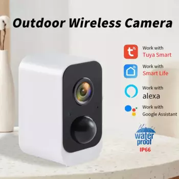IP-камера Tuya с аккумулятором и поддержкой Wi-Fi, IP66, 1080P