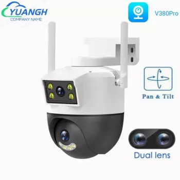 IP-камера V380 Pro уличная Водонепроницаемая с двумя объективами и поддержкой Wi-Fi