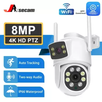 IP-камера видеонаблюдения, 4K, 8 Мп, Wi-Fi, PTZ