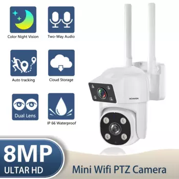 IP-камера видеонаблюдения, 4K HD, Wi-Fi, PTZ, 8 МП