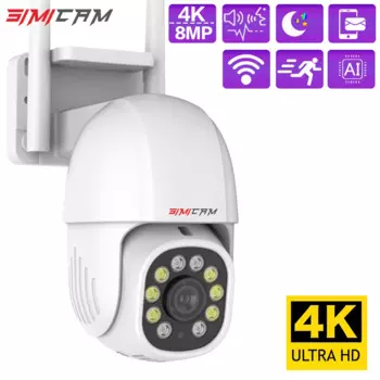IP-камера видеонаблюдения, 4K, Wi-Fi, 360 градусов
