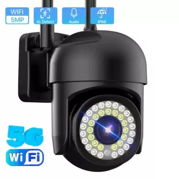 IP-камера видеонаблюдения, 5 МП, 5 ГГц, Wi-Fi, H.265