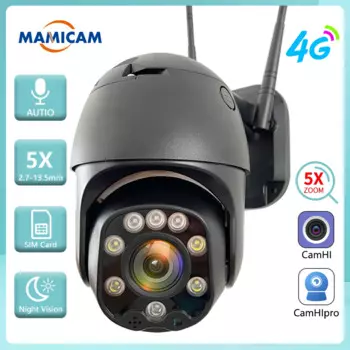 IP-камера видеонаблюдения, 5 МП, HD, 4G, SIM-карта, 1080P