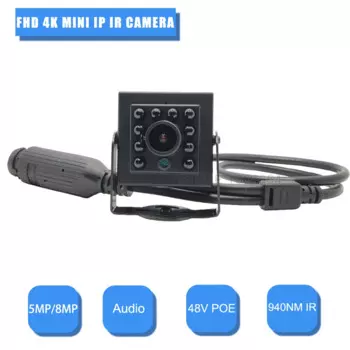 IP-камера видеонаблюдения HD, 5 Мп/8 МП/4K, POE, ONVIF, P2P