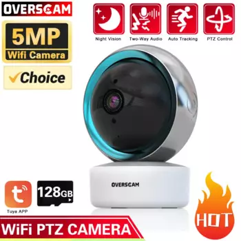 IP-камера видеонаблюдения Tuya Smart Life, 5 МП, Wi-Fi, PTZ