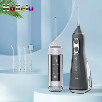 Ирригатор для полости рта с USB-разъемом, 4 насадки, 6 режимов, IPX7, 1600 об/мин