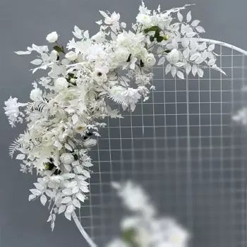 Искусственные цветы для свадьбы, искусственные шелковые цветы, арка, Круглый павильон, художественное украшение для окна, реквизит для свадьбы, T-сцена, подвесной лист