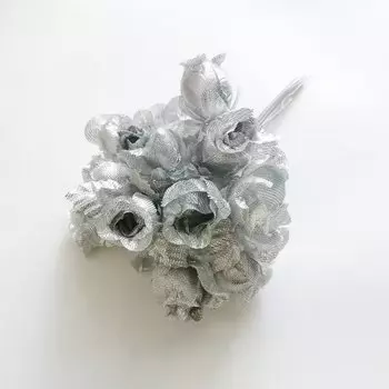 Искусственные цветы серебряные смешанные гибридные 6/10/12/20/24/200 шт