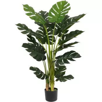 Искусственные [Monstera] Deliciosa [растение] 4 фута высокие 15 декоративных раздельных листьев, искусственный Швейцарский Сыр [растение] искусственные тропические
