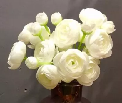 Искусственные розы Meldel, шелк, розовый, белый, 4 головки
