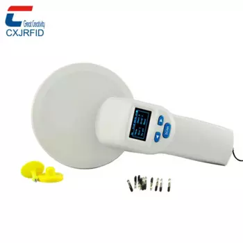 Iso11785 портативный Fdx-b 134,2 кГц Ушная бирка для домашних животных rfid-считыватель микрочипов