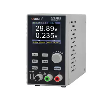 Источник питания постоянного тока SPE6103, 60 В, 10 А, 300 Вт, для серии OWON SPE, одноканальный источник питания постоянного тока с ЖК-дисплеем 2,8 дюйма TFT