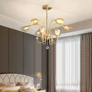Италия Клуб luces шампанского золотые люстры Хрустальное Освещение современная светодиодная люстра с абажуром Свадебная кафе Luminaria
