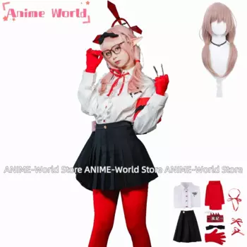 Изменить размер на заказ Hinomiya Chinatsu косплей костюм игры голубой архив Косплей искусственная кожа Аниме парик