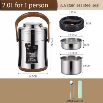 Изолированный ланч-бокс из нержавеющей стали со сверхдлинной портативной вакуумной емкостью на течение 24 часов.