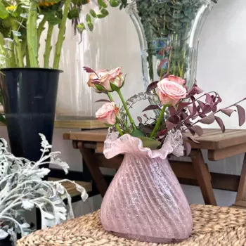 Изысканная стеклянная Сумочка, ваза, стеклянная корзина для цветов, для гостиной, мягкое украшение, Цветочная композиция и украшения