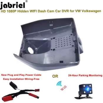 Jabriel для 2021 2022 2023 2024 Volkswagen VW id 3 id3 ID3 ID.3 Видеокамера Простая установка FHD Wi-Fi Автомобильный видеорегистратор 24H Видеорегистратор