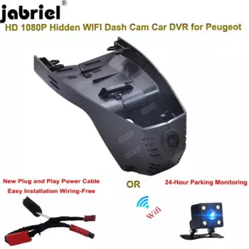 Jabriel для Peugeot 408 508L 360THP 400THP 2021 2022 2023 HD 1080P Автомобильный видеорегистратор Plug and Play Wi-Fi Видеорегистратор EDR
