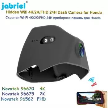 Jabriel Ultra HD 2K 4K Автомобильный видеорегистратор EDR 2160P Авто Wi-Fi 24H Видеорегистратор для Honda Civic 240TURBO CVT 2022 2023