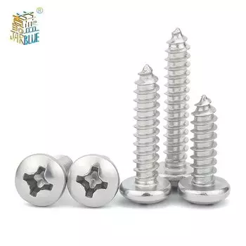 JARBLUE Никелированные саморезы с крестовой головкой M1-M5, 100 шт.