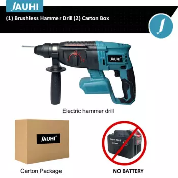 JAUHI Бесщеточная аккумуляторная ударная дрель 18В для Makita batteries