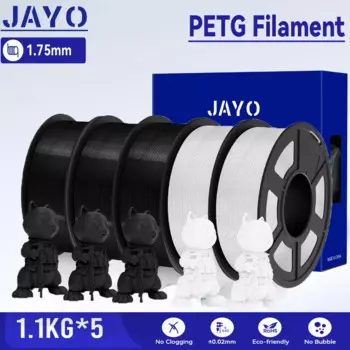 JAYO 3D PETG/PETG прозрачная нить 1,75 мм +/-0,02 мм нить для 3D-принтера Bambu FDM аккуратно намотный материал для 3D-печати
