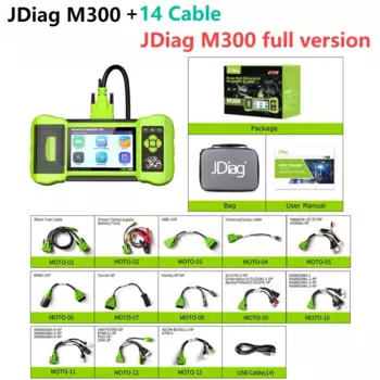 JDiag M300 Мотоциклетный диагностический сканер OBD2 Инструмент для диагностики мотоциклов Clear Fault Code ABS Двигатель для Yamaha BMW Ducati Harley Honda