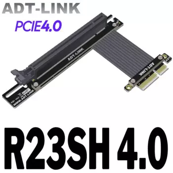 Экранированная графическая карта PCI Express 4,0 16x 4x, графическая карта GTX RTX 4,0x4 до x16 PCIE PCI E, Райзер-удлинитель для 90 180 градусов GPU