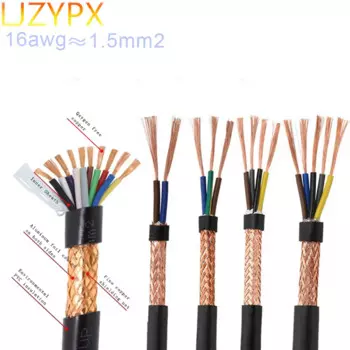 Экранированный Электрический медный провод 16 Awg, 1, 5 мм2, 2/3/4/5/6/7/8/10, многожильный сигнальный контрольный кабель, гибкий кабель высокого напряжения
