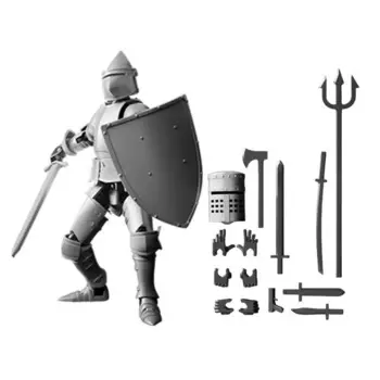 Экшн-фигурка с 3D рисунком, игрушка для снятия стресса, многошарнирная робот, экшн-фигурка, коллекционная фигурка для коллекционеров, Настольная фигурка