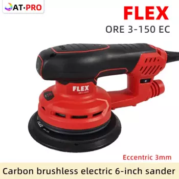 Электрическая бескарбоновая щетка ATPRO FLEX, 6 дюймов, сухая шлифовальная машина мм, наждачная бумага, автомобильная промышленная вакуумная Эксцентриковая шлифовальная машина 3 мм